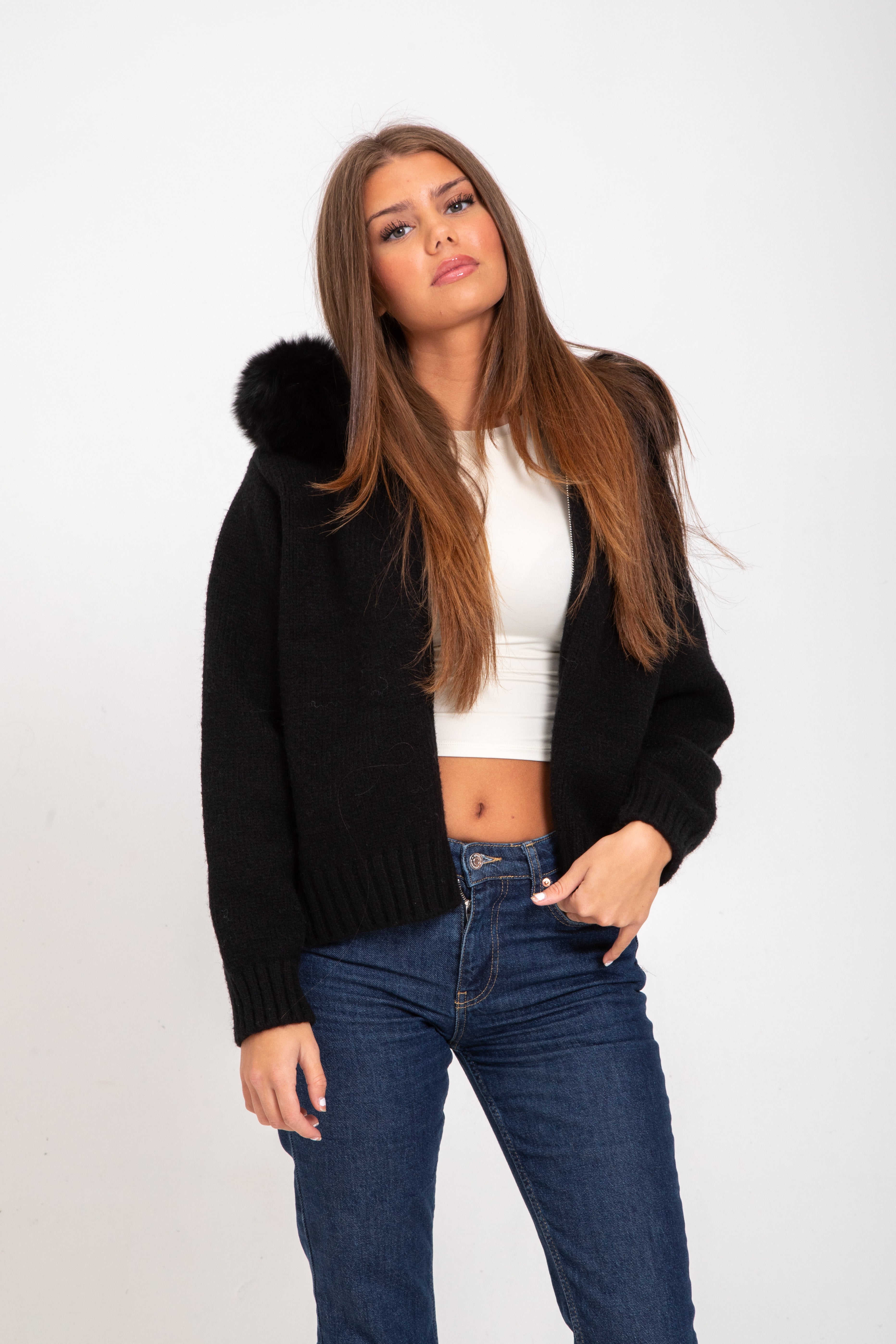 Fur Jacket Black